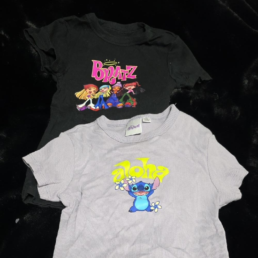 Stitch and Bratz Kids T-Shirts - Black and Gray
